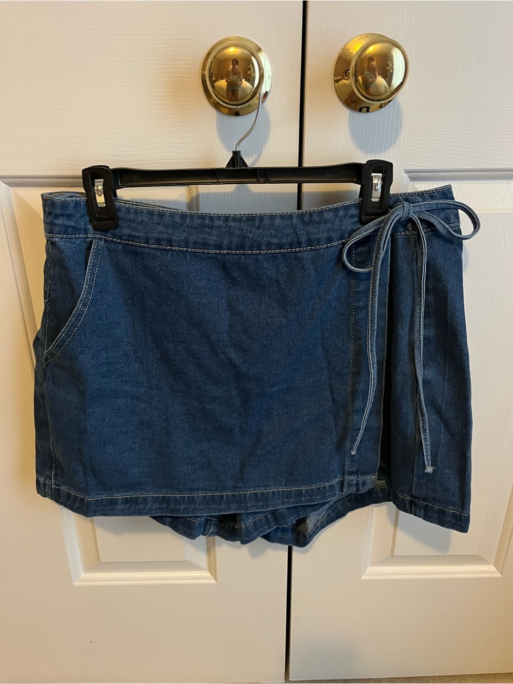 Women’s Denim Wrap Skort - Dark Blue